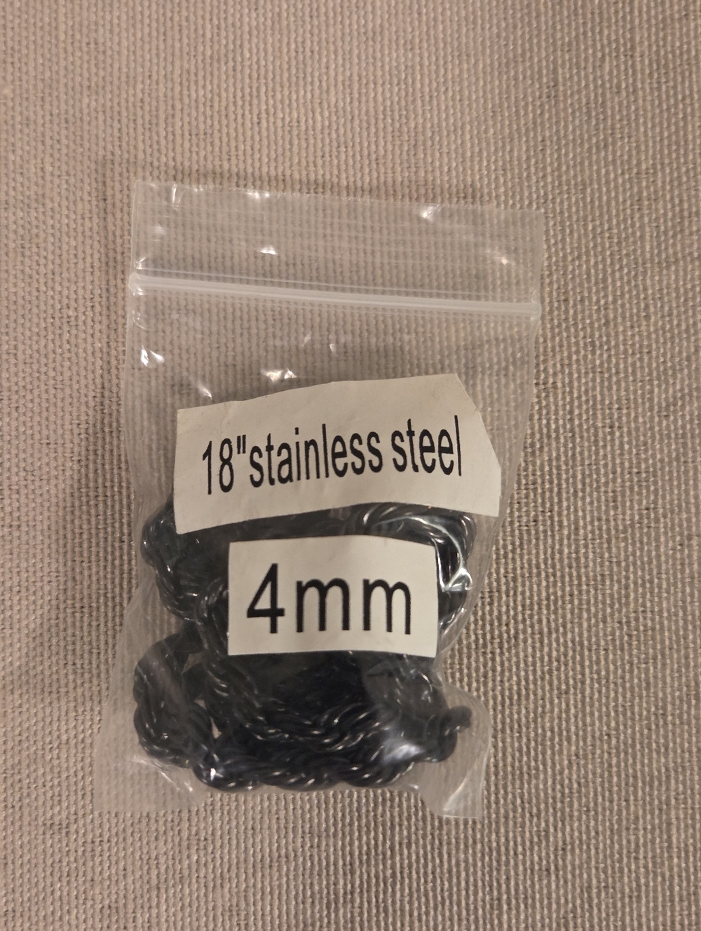 SET OF 2 BLACK ROPE NECKLACES 4MM - Picture 8 of 9